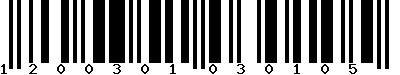 EAN-13 : 1200301030105