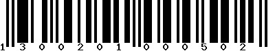 EAN-13 : 1300201000502