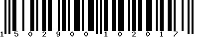 EAN-13 : 1502900102017