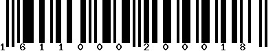 EAN-13 : 1611000200018