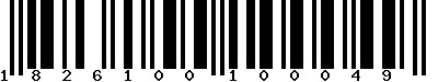 EAN-13 : 1826100100049