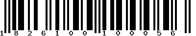 EAN-13 : 1826100100056