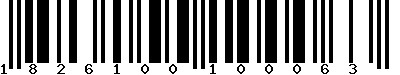 EAN-13 : 1826100100063