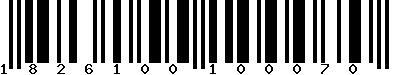 EAN-13 : 1826100100070