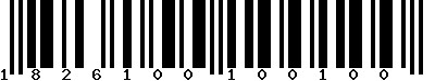 EAN-13 : 1826100100100