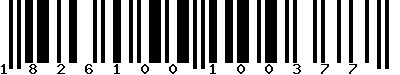 EAN-13 : 1826100100377