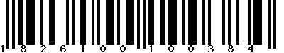 EAN-13 : 1826100100384