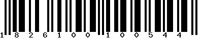 EAN-13 : 1826100100544