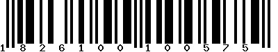 EAN-13 : 1826100100575