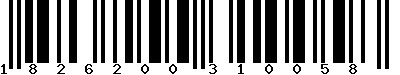 EAN-13 : 1826200310058