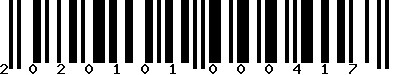 EAN-13 : 2020101000417
