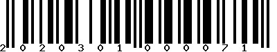 EAN-13 : 2020301000071