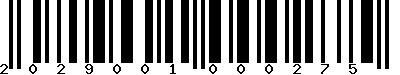 EAN-13 : 2029001000275