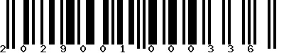 EAN-13 : 2029001000336