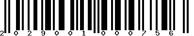 EAN-13 : 2029001000756