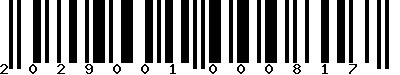 EAN-13 : 2029001000817