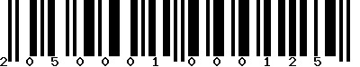 EAN-13 : 2050001000125