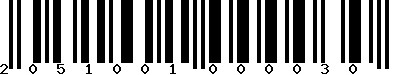 EAN-13 : 2051001000030