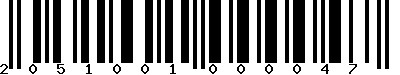 EAN-13 : 2051001000047