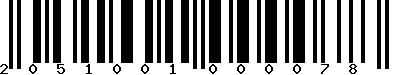 EAN-13 : 2051001000078