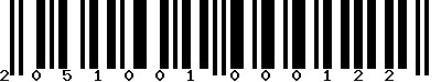 EAN-13 : 2051001000122