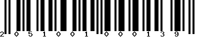 EAN-13 : 2051001000139