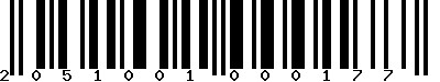 EAN-13 : 2051001000177
