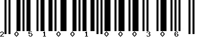 EAN-13 : 2051001000306