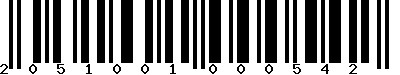 EAN-13 : 2051001000542