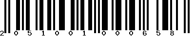 EAN-13 : 2051001000658