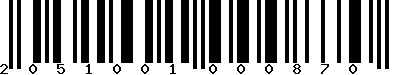 EAN-13 : 2051001000870