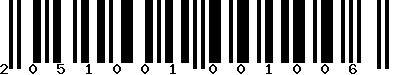 EAN-13 : 2051001001006