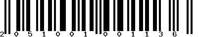 EAN-13 : 2051001001136