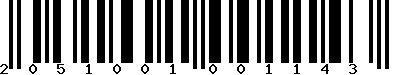 EAN-13 : 2051001001143