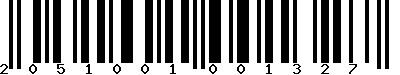 EAN-13 : 2051001001327