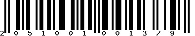EAN-13 : 2051001001379