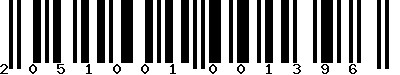 EAN-13 : 2051001001396