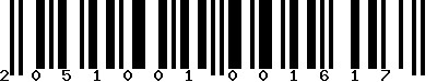 EAN-13 : 2051001001617
