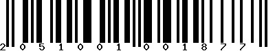 EAN-13 : 2051001001877