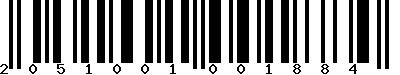 EAN-13 : 2051001001884