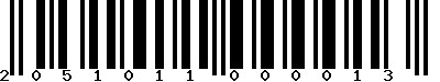 EAN-13 : 2051011000013
