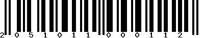 EAN-13 : 2051011000112