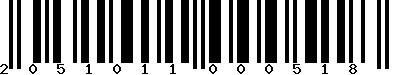 EAN-13 : 2051011000518
