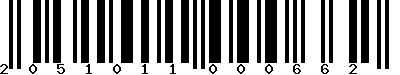 EAN-13 : 2051011000662