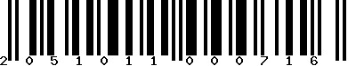 EAN-13 : 2051011000716