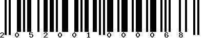 EAN-13 : 2052001000068