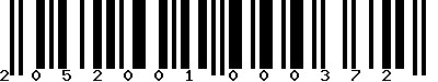 EAN-13 : 2052001000372