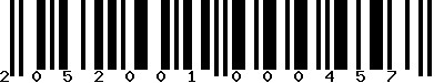 EAN-13 : 2052001000457