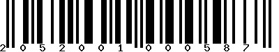EAN-13 : 2052001000587
