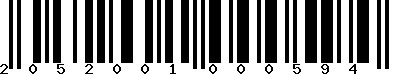 EAN-13 : 2052001000594